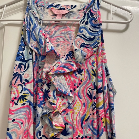 Lilly Pulitzer Shay ruffle v-neck dress size small - Picture 6 of 6